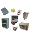 Boxes and enclosures in thermoplastic and fiber