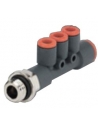Pneumatic collector distributors with fittings